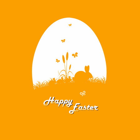 Happy easter cards illustration with easter egg  and fonts. Vector.のイラスト素材