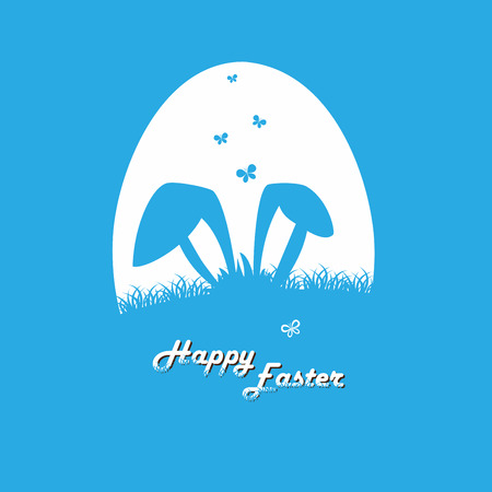 Happy easter cards illustration with easter egg  and fonts. Vector.のイラスト素材