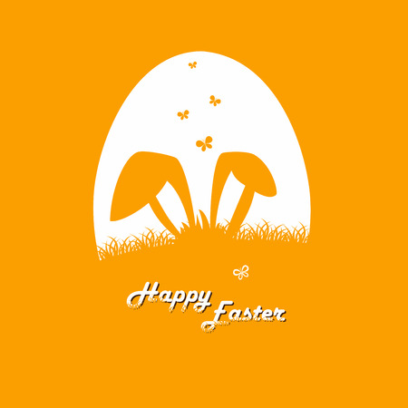 Happy easter cards illustration with easter egg  and fonts. Vector.のイラスト素材