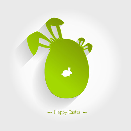 Happy easter card with easter egg.のイラスト素材