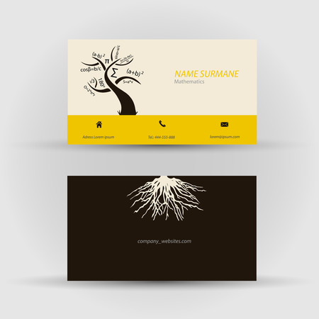 Set of modern vector business card template - front and back sideのイラスト素材