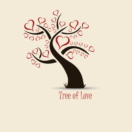 Tree of love sketch for your design. Vector. Illustration.のイラスト素材
