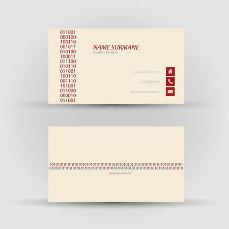 Set of modern vector business card template - front and back sideのイラスト素材