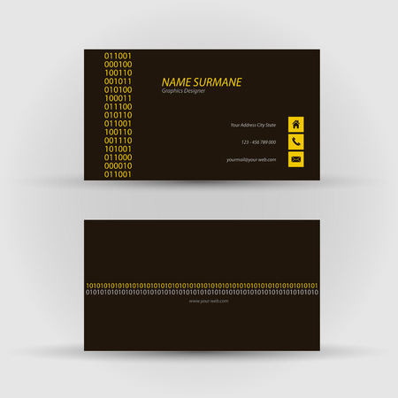 Set of modern vector business card template - front and back sideのイラスト素材