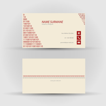 Set of modern vector business card template - front and back sideのイラスト素材