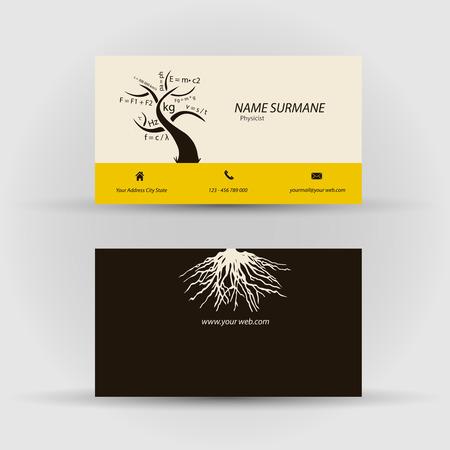 Set of modern vector business card template - front and back sideのイラスト素材