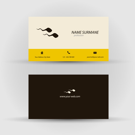 Set of modern vector business card template - front and back sideのイラスト素材