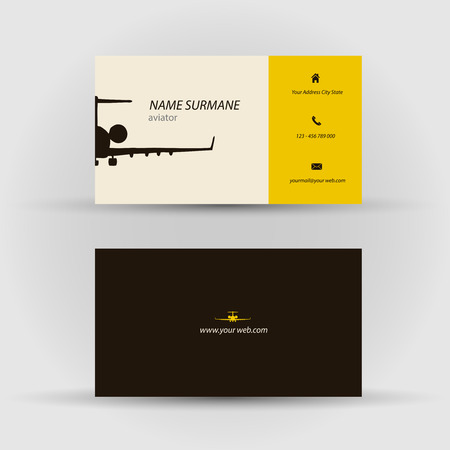 Set of modern vector business card template - front and back sideのイラスト素材