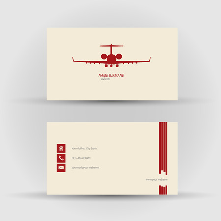 Set of modern vector business card template - front and back sideのイラスト素材