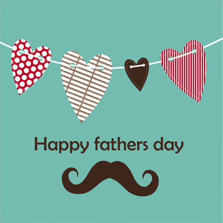 fathers day card, retro style illustration のイラスト素材