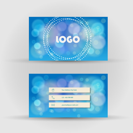 Set of modern vector business card template - front and back sideのイラスト素材