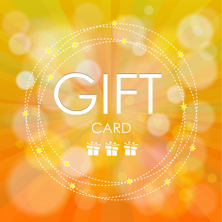 Beautiful gift card with star, vector illustration.のイラスト素材