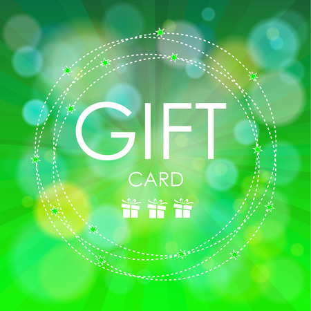 Beautiful gift card with star, vector illustration.のイラスト素材