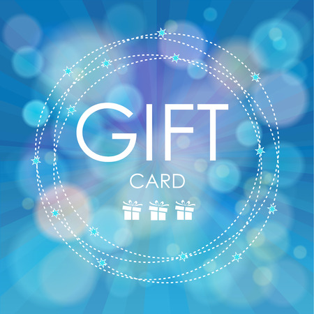Beautiful gift card with star, vector illustration.のイラスト素材