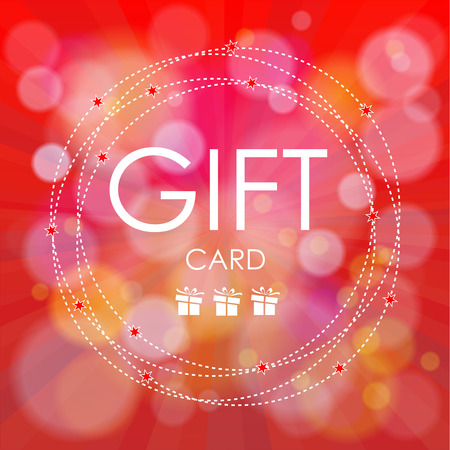 Beautiful gift card with star, vector illustration.のイラスト素材