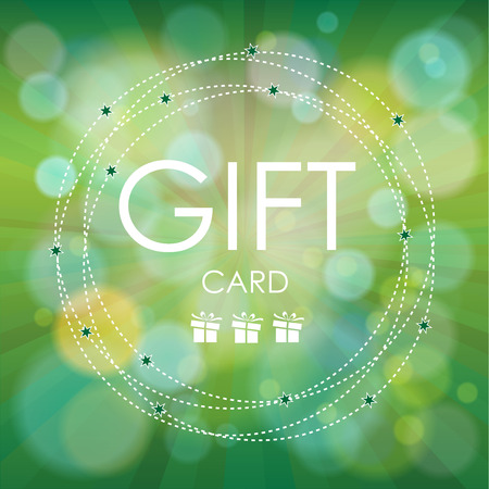 Beautiful gift card with star, vector illustration.のイラスト素材