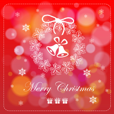 I Wish You A Merry Christmas, Vintage card, Vector, Illustrationのイラスト素材