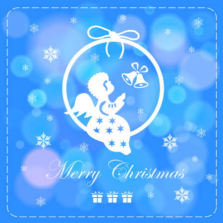 I Wish You A Merry Christmas, Vintage card, Vector, Illustrationのイラスト素材