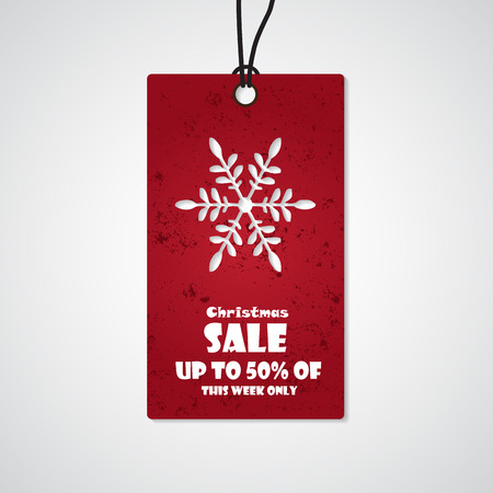 Merry Christmas sale background with snow flake. Vector illustration.のイラスト素材