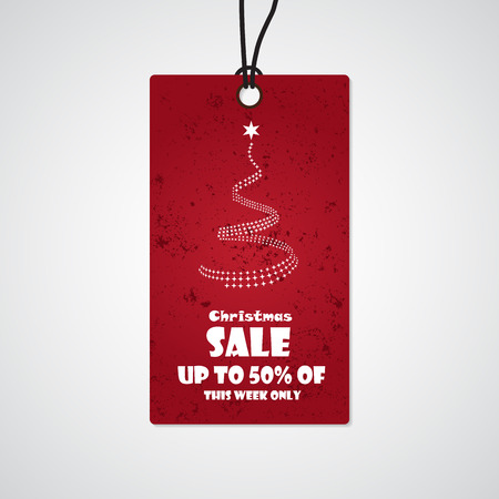 Merry Christmas sale background with tree. Vector illustration.のイラスト素材