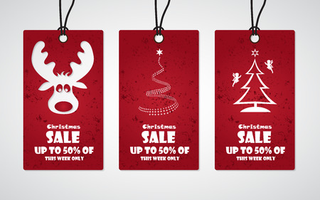 Set Merry Christmas sale background. Vector illustration.のイラスト素材