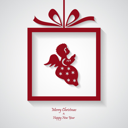 Simple Merry Christmas Card, modern, vector, illustrationのイラスト素材