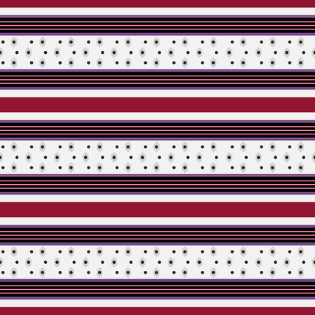 Retro Red and white Colored Seamless Pattern with Horizontal Stripesのイラスト素材