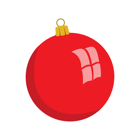 Christmas ball, vector illustration, flat styleのイラスト素材