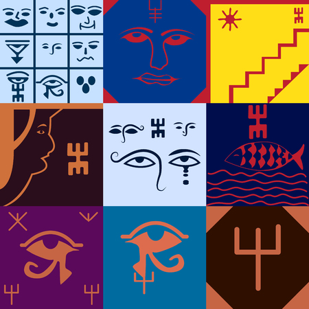The Moroccan mural decorative design art symbolsのイラスト素材