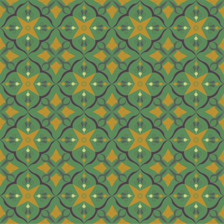 Green royal pattern. The Seamless vector backgroundのイラスト素材