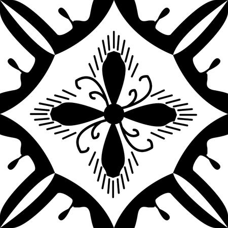 Pattern with royal symbols upside down. Seamless vector background. Floral ornament. Abstract Tiles. Geometric texture. Repeating background.のイラスト素材