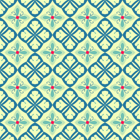 Pattern with royal symbols upside down. Seamless vector background. Floral ornament. Abstract Tiles. Geometric texture. Repeating background.のイラスト素材