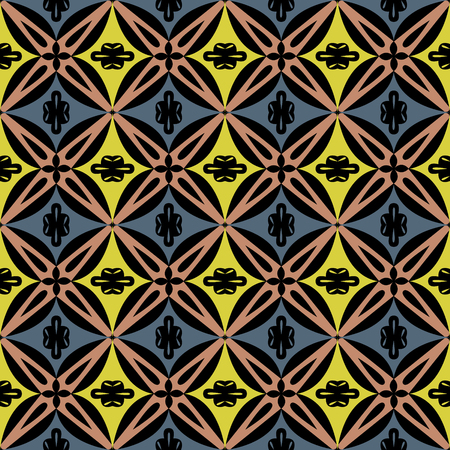 Pattern with royal symbols upside down. Seamless vector background. Floral ornament. Abstract Tiles. Geometric texture. Repeating background.のイラスト素材