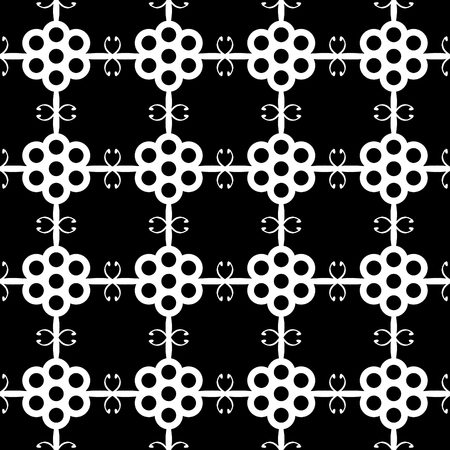 Abstract Circular Tiles Seamless Vector Pattern. Geometric texture. Repeating background.のイラスト素材