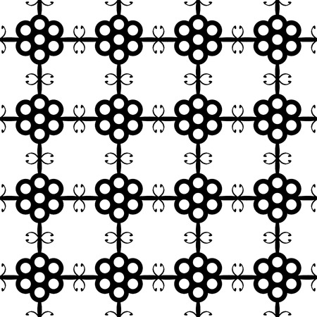 Abstract Circular Tiles Seamless Vector Pattern. Geometric texture. Repeating background.のイラスト素材
