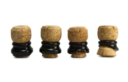 Group of Champagne corks opened with saber  sabrage の写真素材