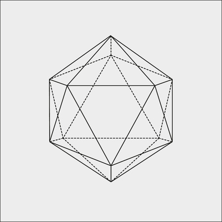 geometric polygonal triangle shape, tattoo, design vector illustrationのイラスト素材