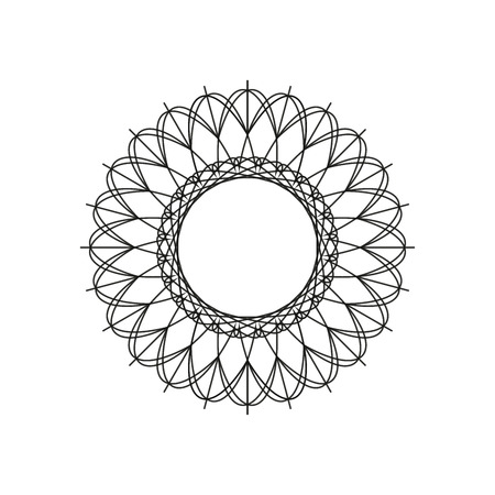 Geometric decoration shape, ornament mandala line design, vector illustration eps 10のイラスト素材