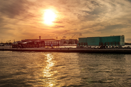 suset on the beachの写真素材