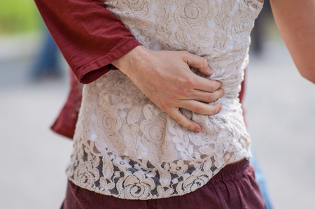 detail of a  dancing coupleの写真素材