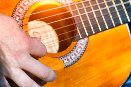 a musician during his performance