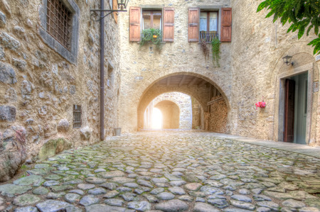landscape of a rural village in Italyの写真素材