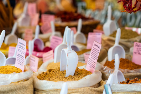 Market of hot spices in the  city