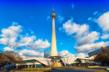 Berlin , Germany - November  27, 2016: Fernsehturm Berlin Alexanderplatz