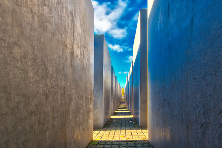 Detail of Holocaust Memorial Berlin Germany Memorial to the Murdered Jews of Europeのeditorial素材