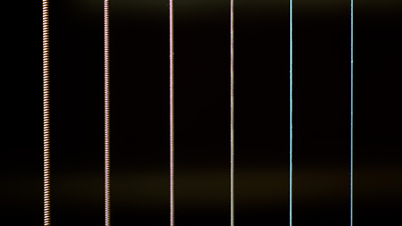 The guitar strings close-up