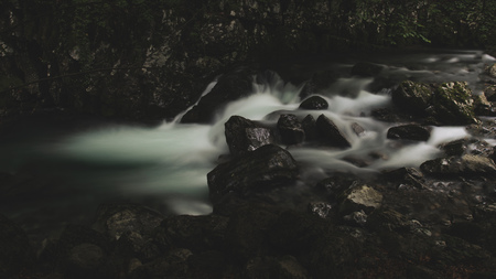 Water between the stones in a small valley fine art image.