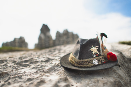 Traditional hat of the alpine Italian Alps.