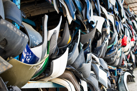 Spare parts of cars from a auto wrecking.のeditorial素材
