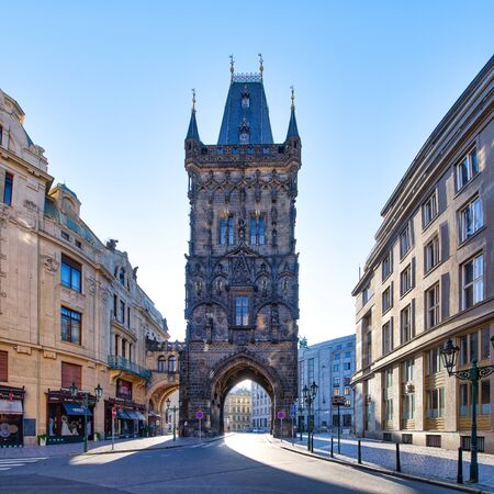 Powder Tower access to the old city of Prague